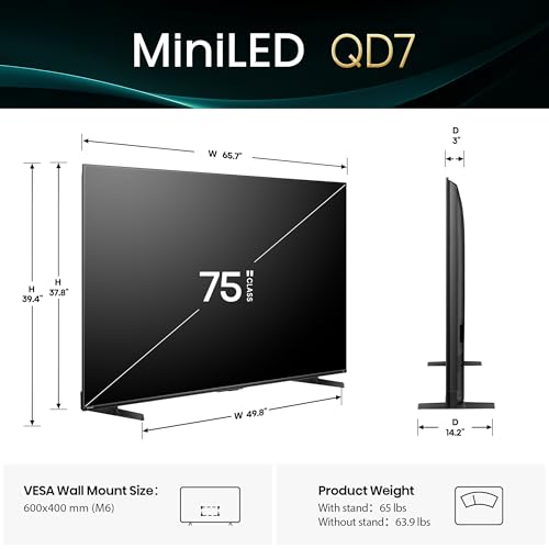 Hisense 75" 75QD7QF Mini-LED TV