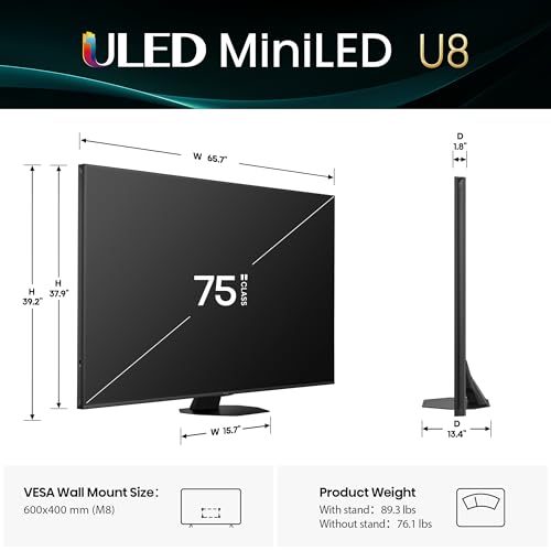 Hisense 75" U8 Mini-LED TV