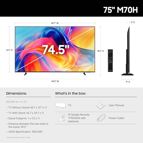 Samsung 75" M70H Mini LED TV