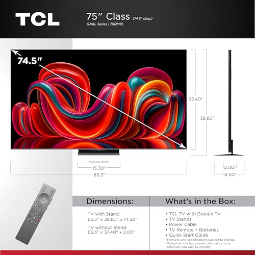 TCL 75" QM8L Mini LED TV