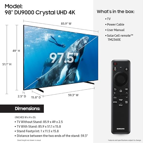 Samsung 98" DU9000 Crystal UHD TV