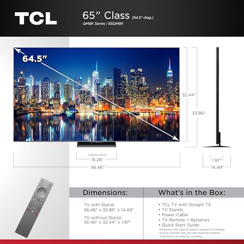 TCL 65" QM8K Mini LED TV